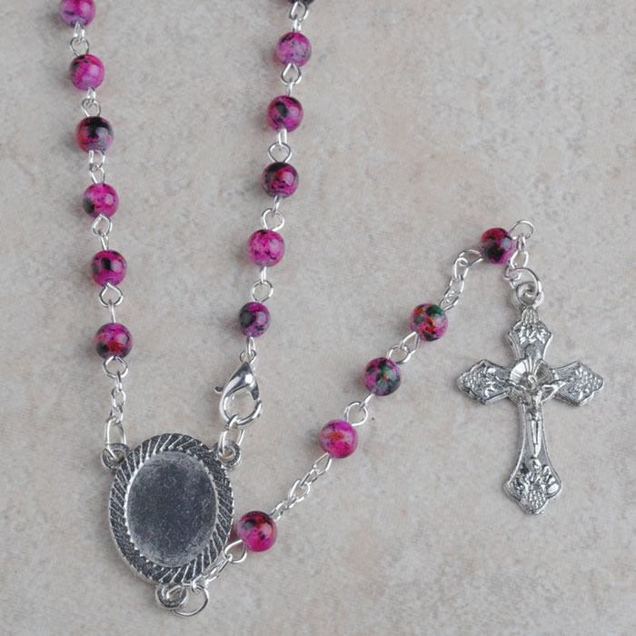 ,galss beads rosary
